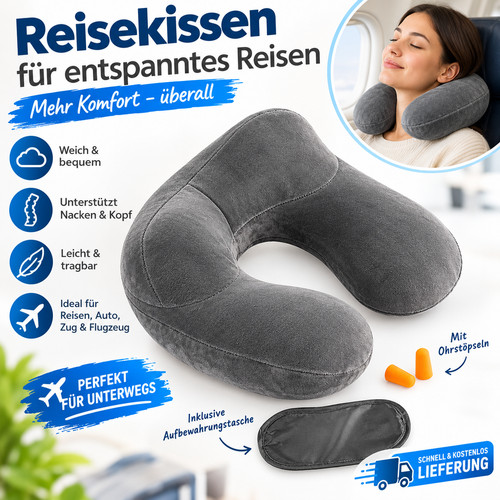 Aufblasbares reisekissen - aufblasbares,