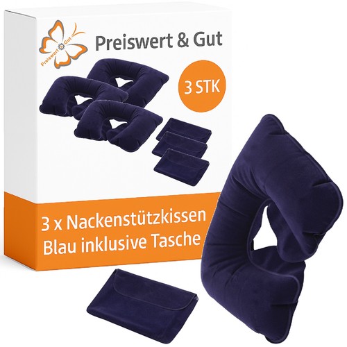 Nackenkissen blau reise - blau, –